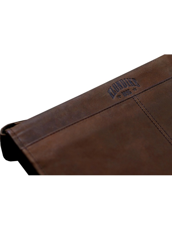 Сумка-папка д/док-в KLONDIKE Ben нат кожа тем-корич, 33х22,5х2,5 KD1036-03