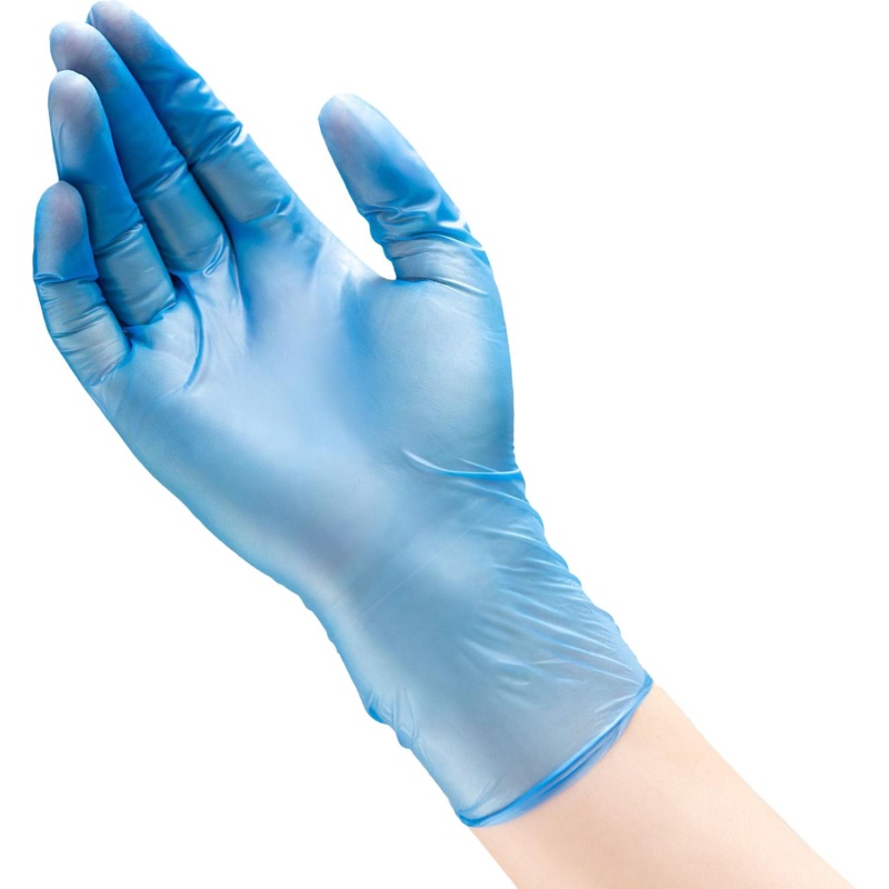 Перчатки однораз. виниловые, н/о, голуб. AVIORA (XL) 50п/уп 5,5гр ПС