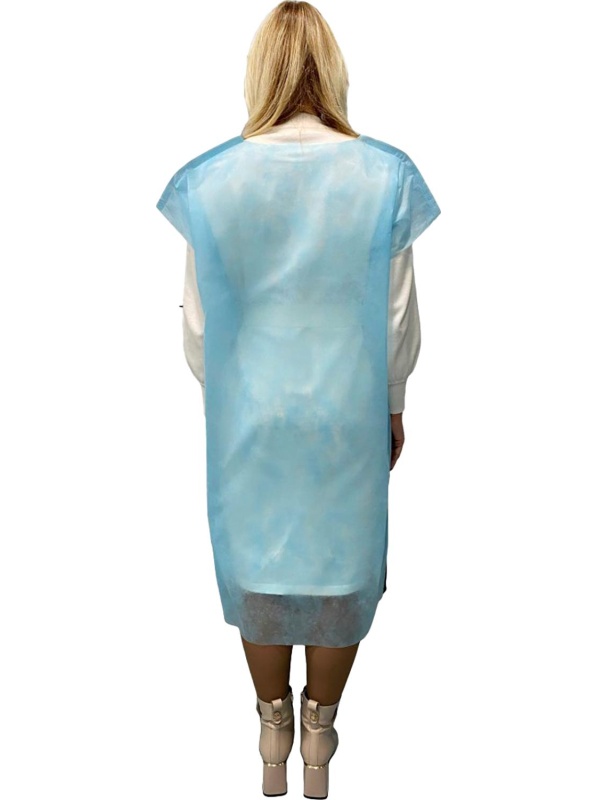 Рубашка н/с д/рожениц без рукава, голубой пл.42, 5 шт/уп