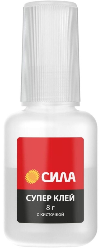 Клей универсальный секундный с кисточкой СИЛА SSBL1-8 8 гр