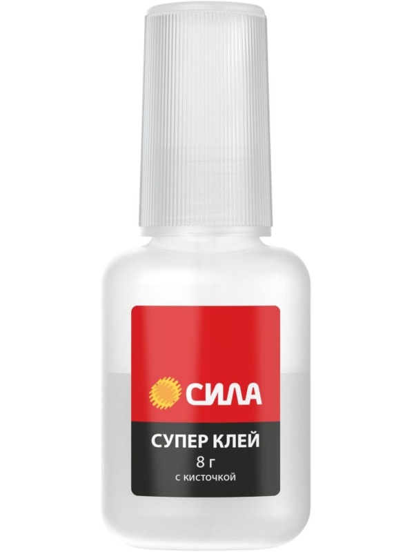 Клей универсальный секундный с кисточкой СИЛА SSBL1-8 8 гр