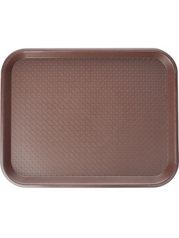 Коричневый прямоугольный поднос «Проотель» (45,7х35,6 см)
