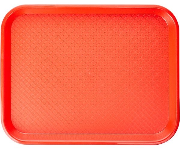 Красный прямоугольный поднос «Проотель» (45,7х35,6 см)