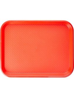 Красный прямоугольный поднос «Проотель» (45,7х35,6 см)