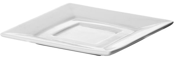Белое квадратное блюдце «Кунстверк»