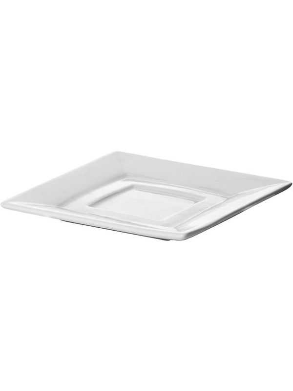 Белое квадратное блюдце «Кунстверк»