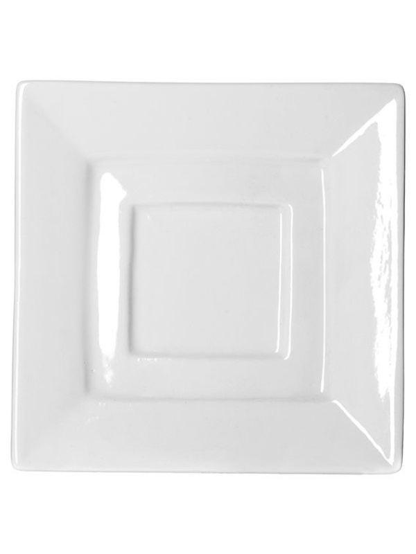 Белое квадратное блюдце «Кунстверк»