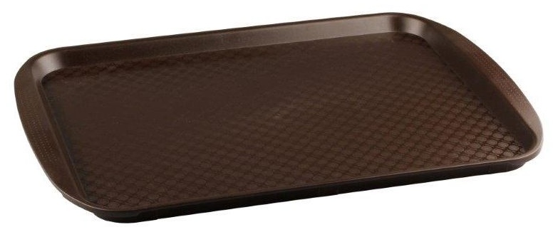 Коричневый прямоугольный поднос (42х30 см)