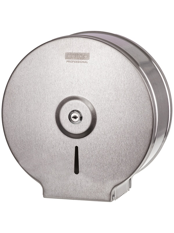 УЦЕНКА-Диспенсер для туалетной бумаги OfficeClean Professional, нержавеющая сталь