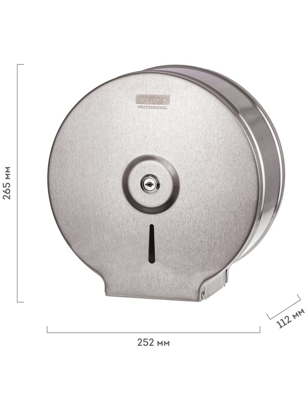 УЦЕНКА-Диспенсер для туалетной бумаги OfficeClean Professional, нержавеющая сталь