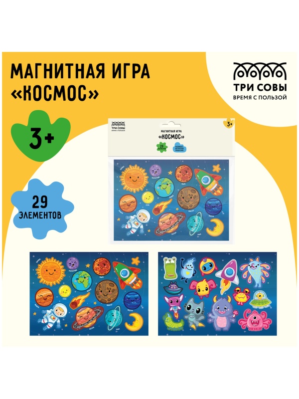 Игра развивающая на магнитах ТРИ СОВЫ 