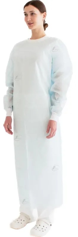 Халат С.хир. манжет лам - пл.42/40 - 140см гол р.56-58 (Мод.№4) (35упак)