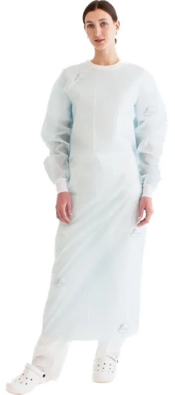 Халат С.хир. манжет лам - пл.42/40 - 140см гол р.56-58 (Мод.№4) (35упак)