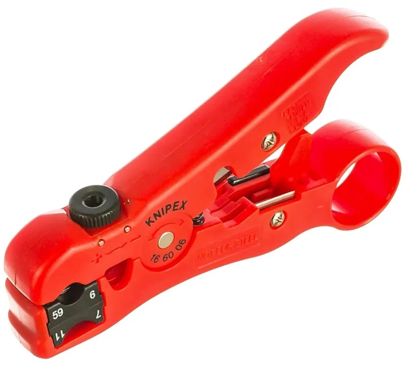 Стриппер для коаксиальных дата-кабелей, телефонных плоских кабелей,166006SB