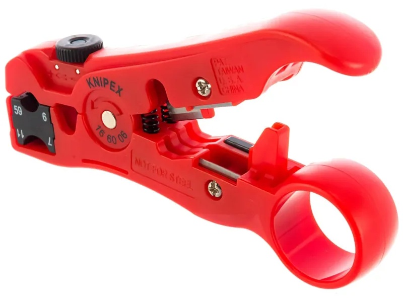 Стриппер для коаксиальных дата-кабелей, телефонных плоских кабелей,166006SB