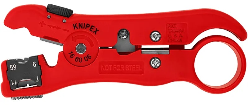 Стриппер для коаксиальных дата-кабелей, телефонных плоских кабелей,166006SB