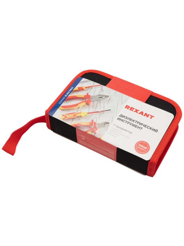 Набор инструмента диэлектрического RI-01, тканевый пенал, 7 предм, до 1000В