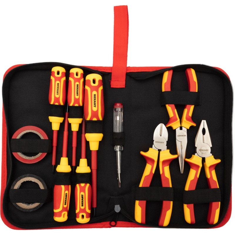 Набор инструмента диэлектрического RI-02, тканевый пенал, 11 предм,до 1000В