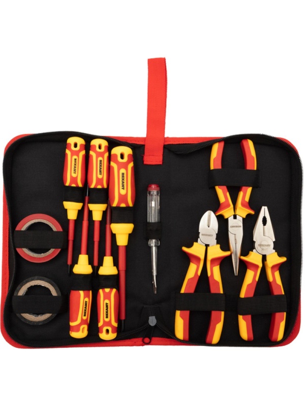 Набор инструмента диэлектрического RI-02, тканевый пенал, 11 предм,до 1000В