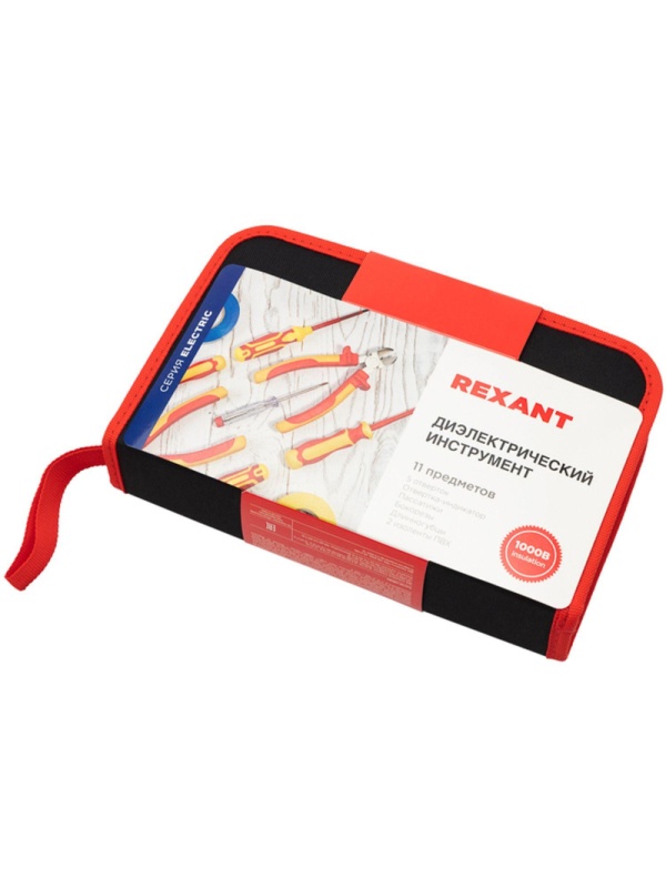 Набор инструмента диэлектрического RI-02, тканевый пенал, 11 предм,до 1000В