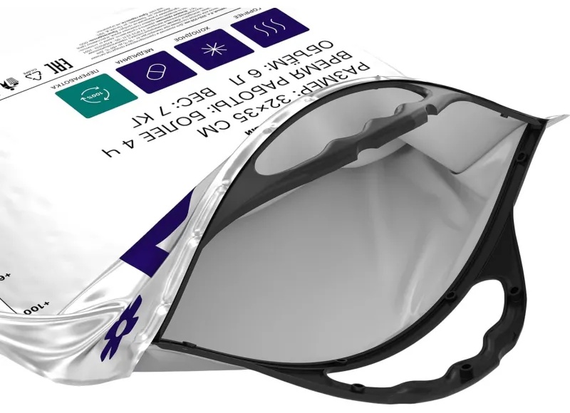 Термопакет Станд 32х35 Мет/ВПЭ/ПВД Черная_ Круглая ручка Терми,ТПС_01/1