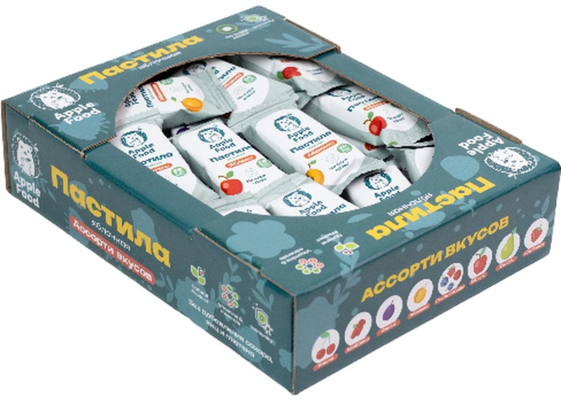 Пастила Apple Food в ас. слив_барб_груш_абрик_клуб_лес.яг_виш_ябл, тв, 700г