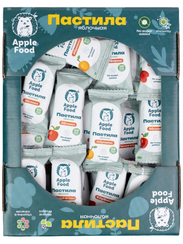 Пастила Apple Food в ас. слив_барб_груш_абрик_клуб_лес.яг_виш_ябл, тв, 700г