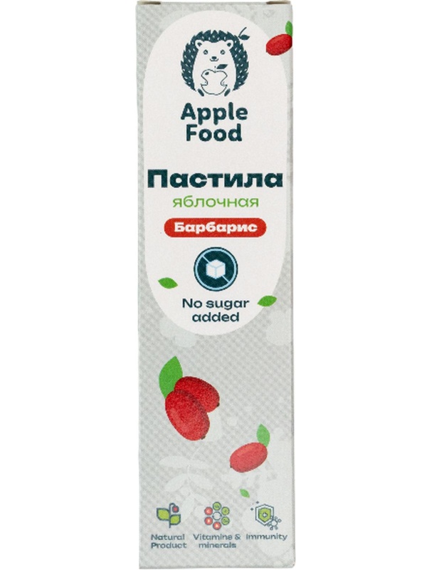 Пастила Apple Food слив_барб_гр_абр_клуб_лес.яг_виш_ябл (960г) 40гx24шт/уп