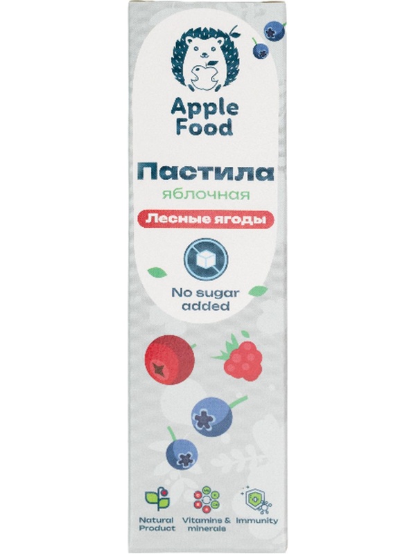 Пастила Apple Food слив_барб_гр_абр_клуб_лес.яг_виш_ябл (960г) 40гx24шт/уп