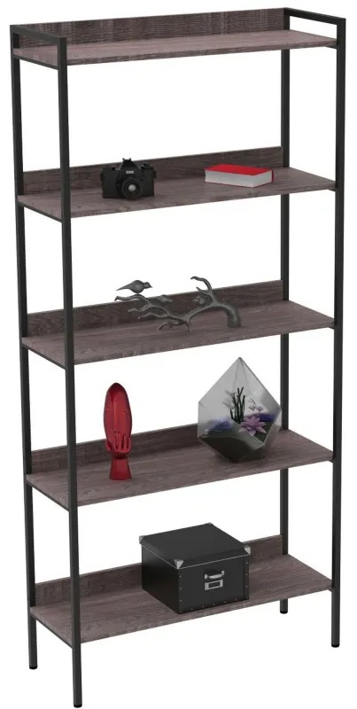 Стеллаж TI_Комус раздвижной Онега-9, 5 полок, 904х1950мм, ясень анкор темн