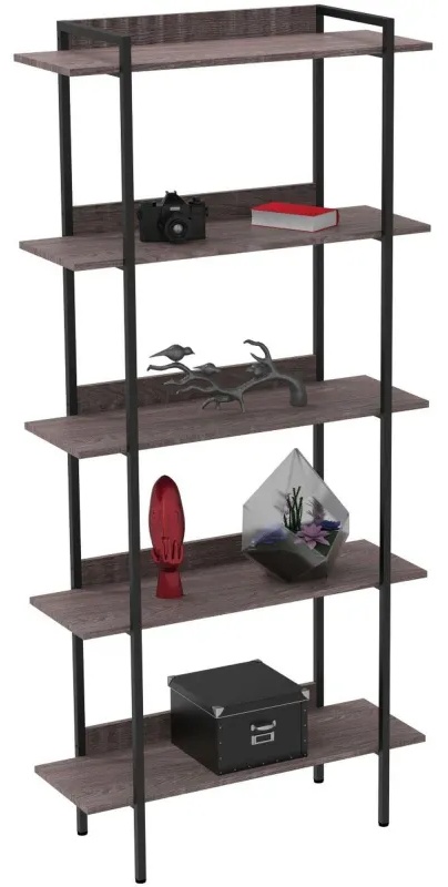 Стеллаж TI_Комус раздвижной Онега-9, 5 полок, 904х1950мм, ясень анкор темн