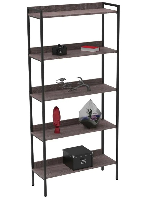 Стеллаж TI_Комус раздвижной Онега-9, 5 полок, 904х1950мм, ясень анкор темн