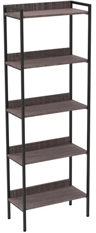 Стеллаж TI_Комус Онега-10, 5 полок, рег опоры, 675х1950мм, ясень анкор темн