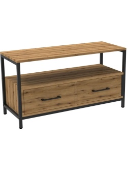 Тумба TI_Комус под ТВ Онега-11, с 2мя ящиками, дуб вотан