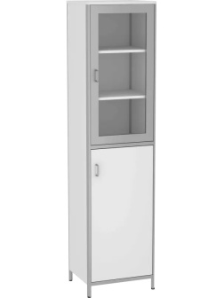 Шкаф MEG_медицинский для док. 1-ств,верх-ст.дв+2п. ШМД (код МДА-510.00) бел
