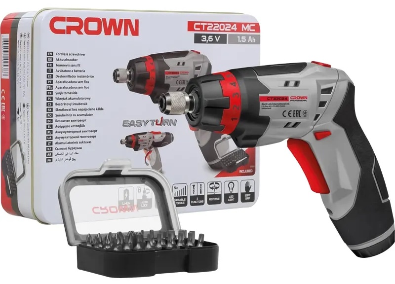 Отвертка аккумуляторная CROWN CT22024 MC