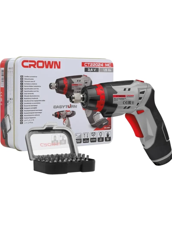 Отвертка аккумуляторная CROWN CT22024 MC