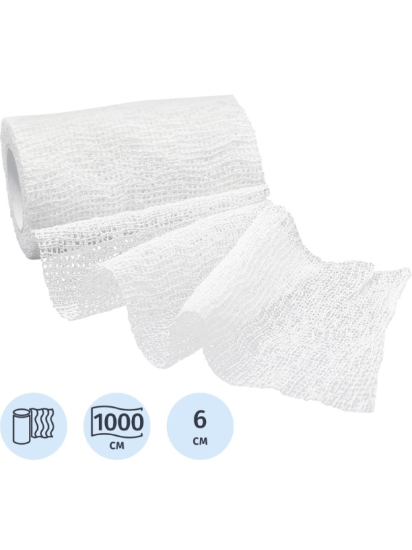 Бинт самофикс эласт 10м х6см Teneris , 64 шт/уп