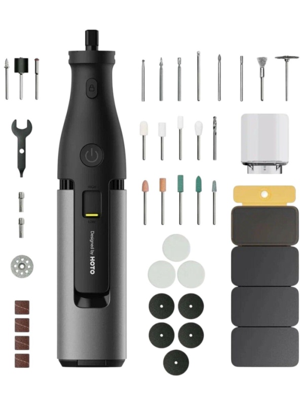 Шлифмашина -гравер беспроводнаяHOTO 12V Rotary Tool Kit Pro (серый