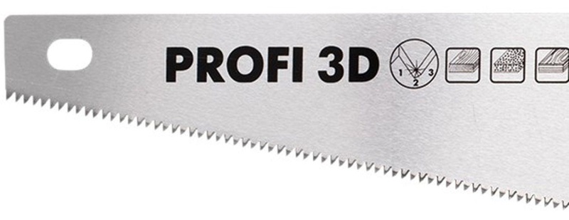 Ножовка по дереву БИБЕР 85681 ПРОФИ 3D заточка средний зуб, 400мм