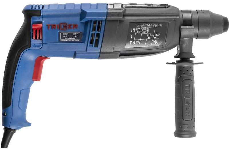 Перфоратор сетевой ТРИГГЕР 20027 SDS-plus 28мм, 800Вт, 3 режима 3,2Дж