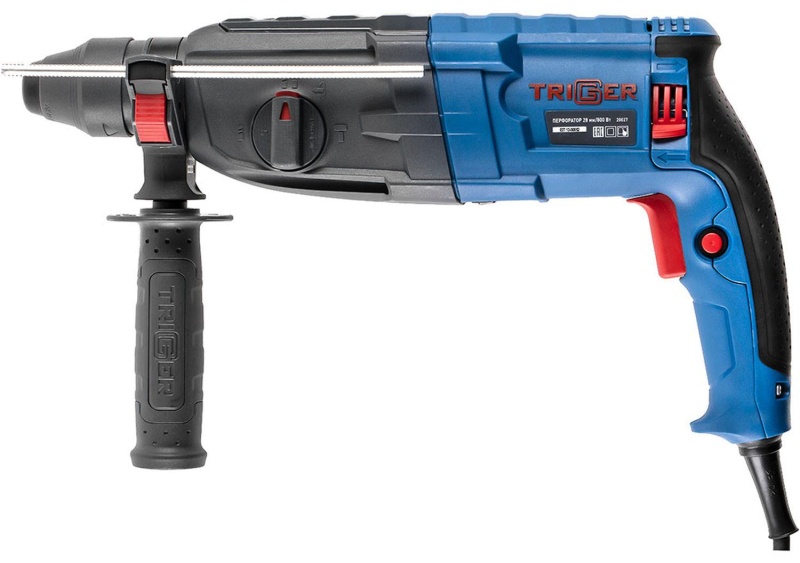 Перфоратор сетевой ТРИГГЕР 20027 SDS-plus 28мм, 800Вт, 3 режима 3,2Дж