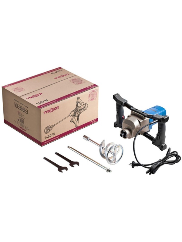 Дрель-миксер строительный сетевой ТРИГГЕР 20052 1,45кВт, 1050 об/мин, М14