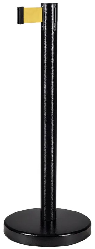 Стойка ограждения TEH_BSLN-326333 черн стойка с вытяж. лентой L-3 м желтый