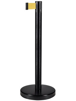 Стойка ограждения TEH_BSLN-326333 черн стойка с вытяж. лентой L-3 м желтый