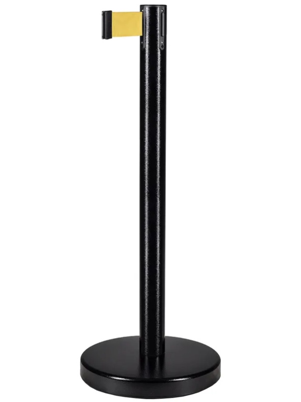 Стойка ограждения TEH_BSLN-326333 черн стойка с вытяж. лентой L-3 м желтый