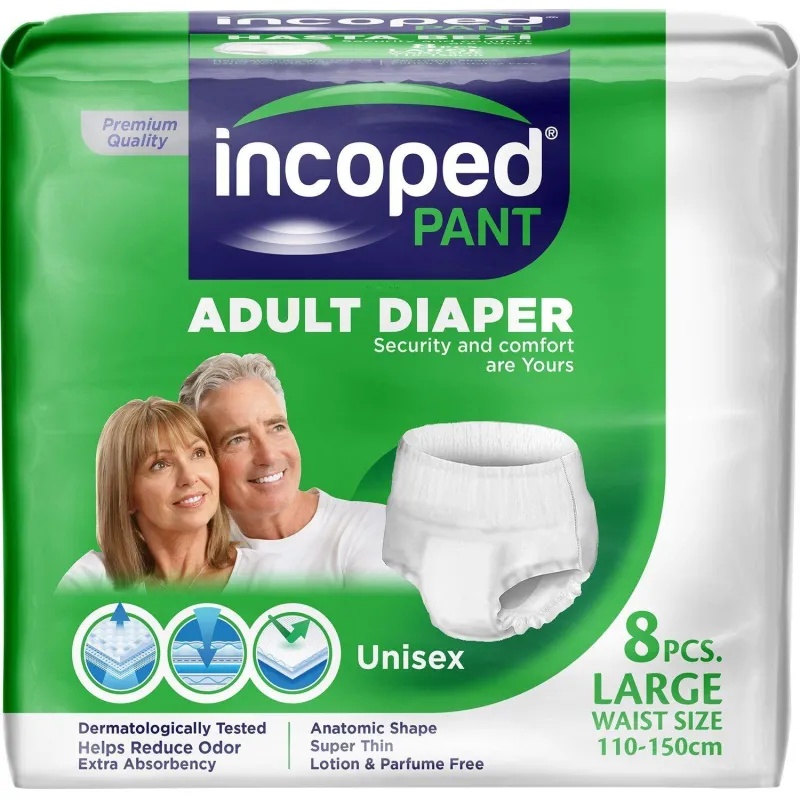 Трусы впитывающие для врослых, Large(L), Incoped 8шт/уп