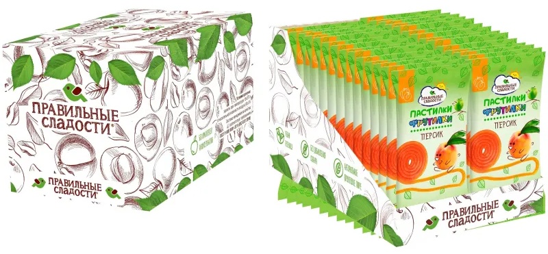 Пастила  ПС пастилки Фрутилки персик, 15гx30шт/уп
