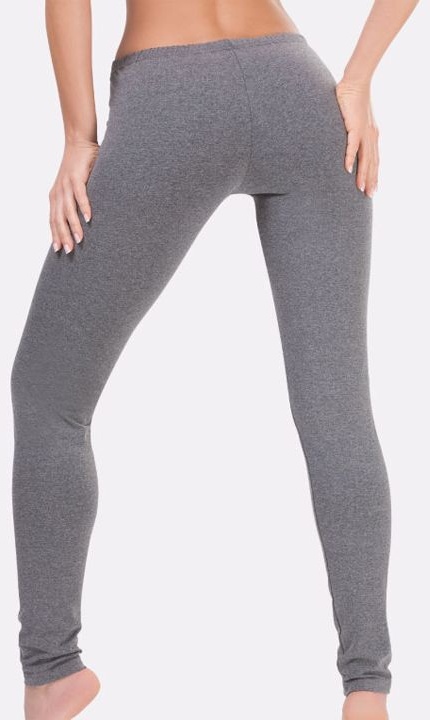 Легинсы из плотной меланжевой ткани