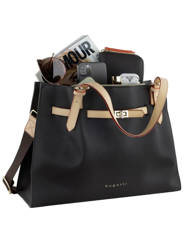 Сумка наплечн жен BUGATTI Ella,темн-коричн,полиуретан,37,5х13,5х28,49663902